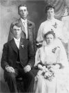 Otto and Helga Onsrud Wedding.  Lewis and Albertine were Best Man and Maid of Honor.  Helga and Albertine were sisters.
